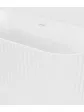 Overflow for free-standing bathtub, rectangular top, white cover, 110x25 mm